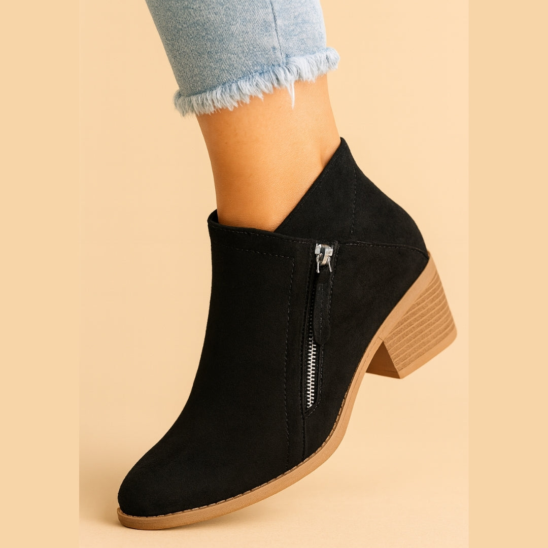Orthopedische Enkellaarsjes - Elegant Comfort met Blokhak - Aurelia
