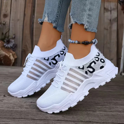 Lage sneaker met leopard print - Veloria