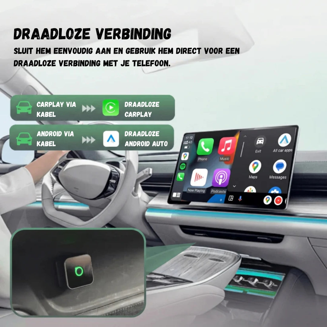 Carplay Connector - Trådløs CarPlay & Android Auto Adapter