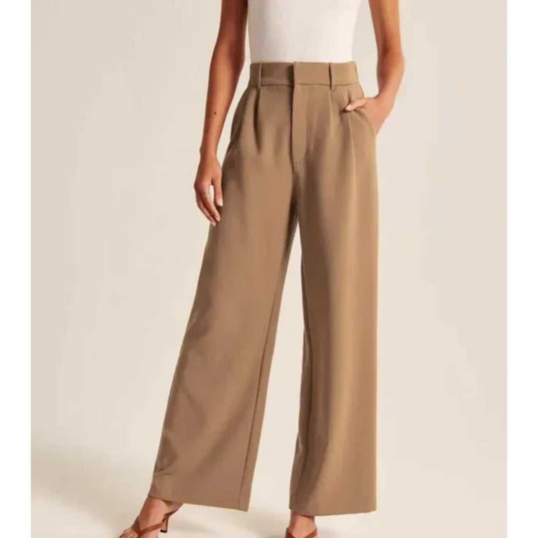 Wijde dames pantalon - Comfortabele Stretchbroek - LunaFit