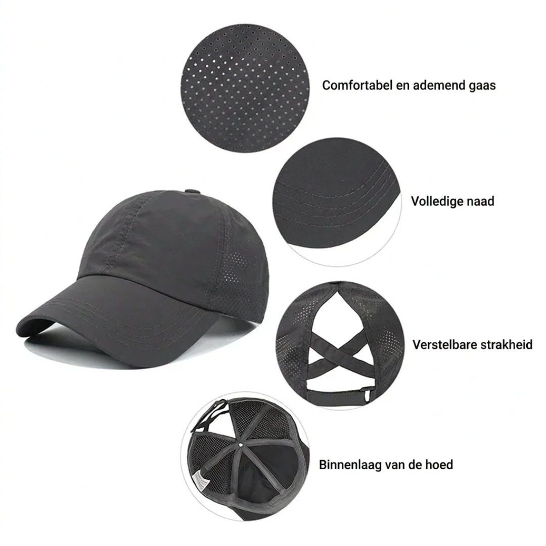 Unisex mesh baseball pet met verstelbare pasvorm