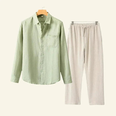 Ensemble en lin pour homme - Tenue confortable à combiner