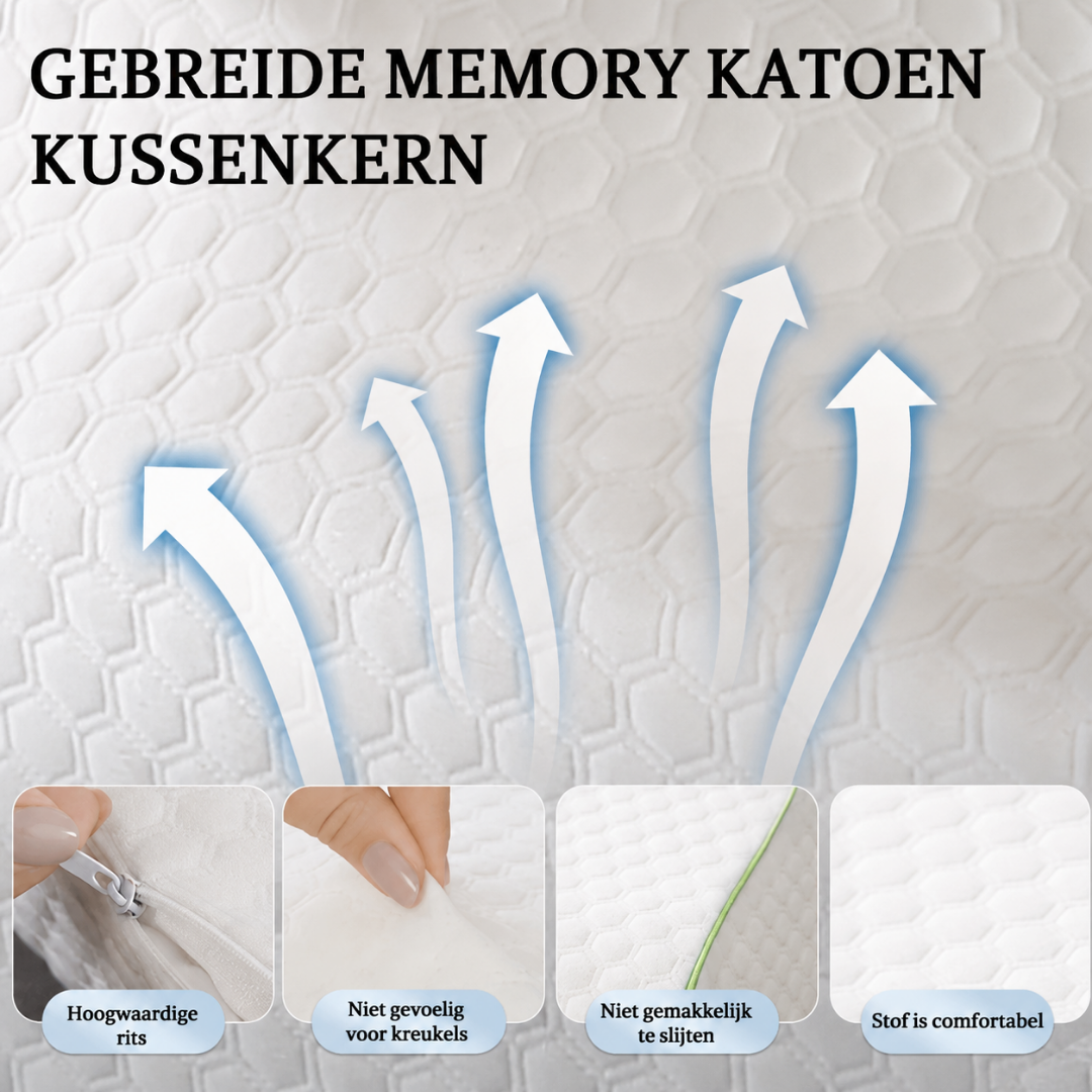 Slaapkussen - Ademend Memory Foam Comfortkussen