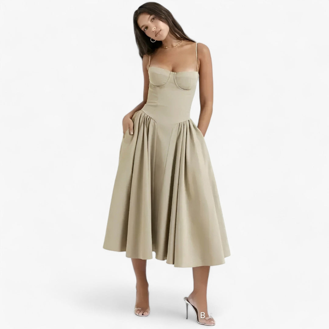 Midi Jurk - Elegante Corset Jurk voor Elke Gelegenheid