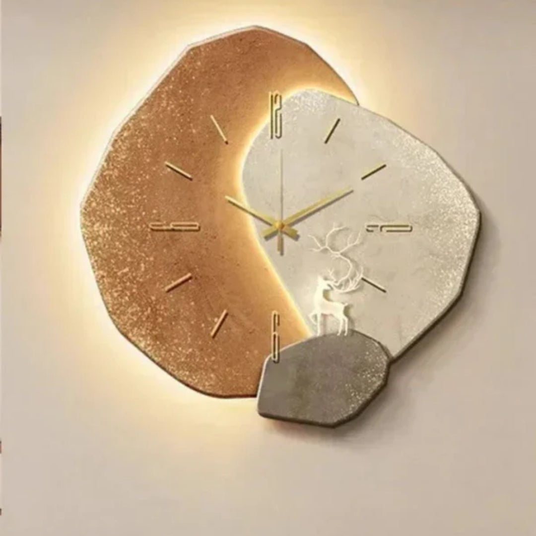 Wandklok - Moderne Maanvormige Designklok - Lunavera