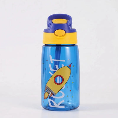 Waterfles Voor Kinderen met Rietje en Drukknop