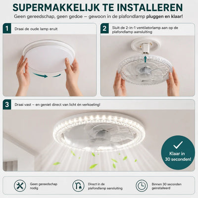 Világítás - Szabályozható mennyezeti ventilátor LED lámpával
