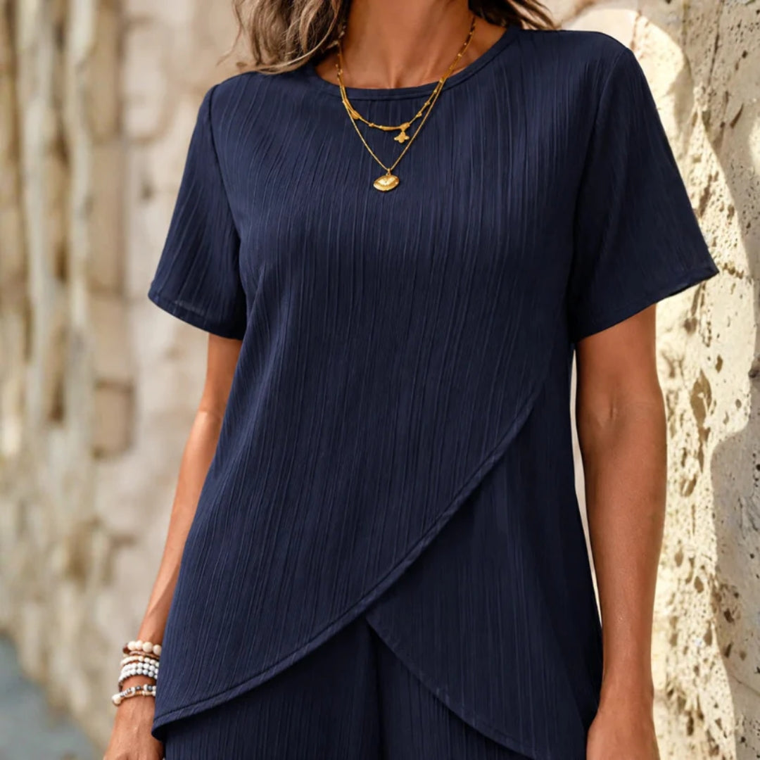 Todelt Sæt - Elegant Komfortabel Sommeroutfit