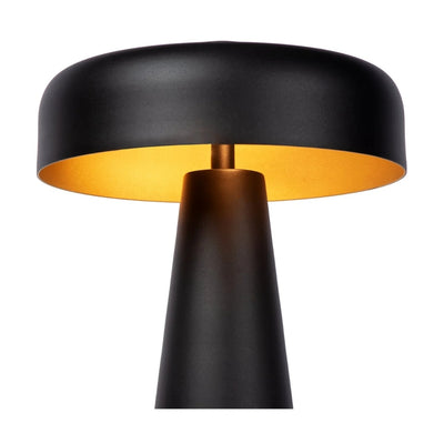 Mushroom Lamp - Luxe Zwarte Tafellamp met Gouden Gloed