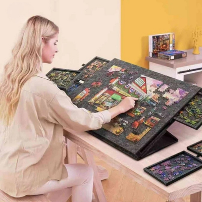 Puzzle - Plateau pliant pour puzzle avec système de rangement