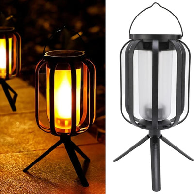Solar LED Sfeer Lantaarn met Vlam-Effect
