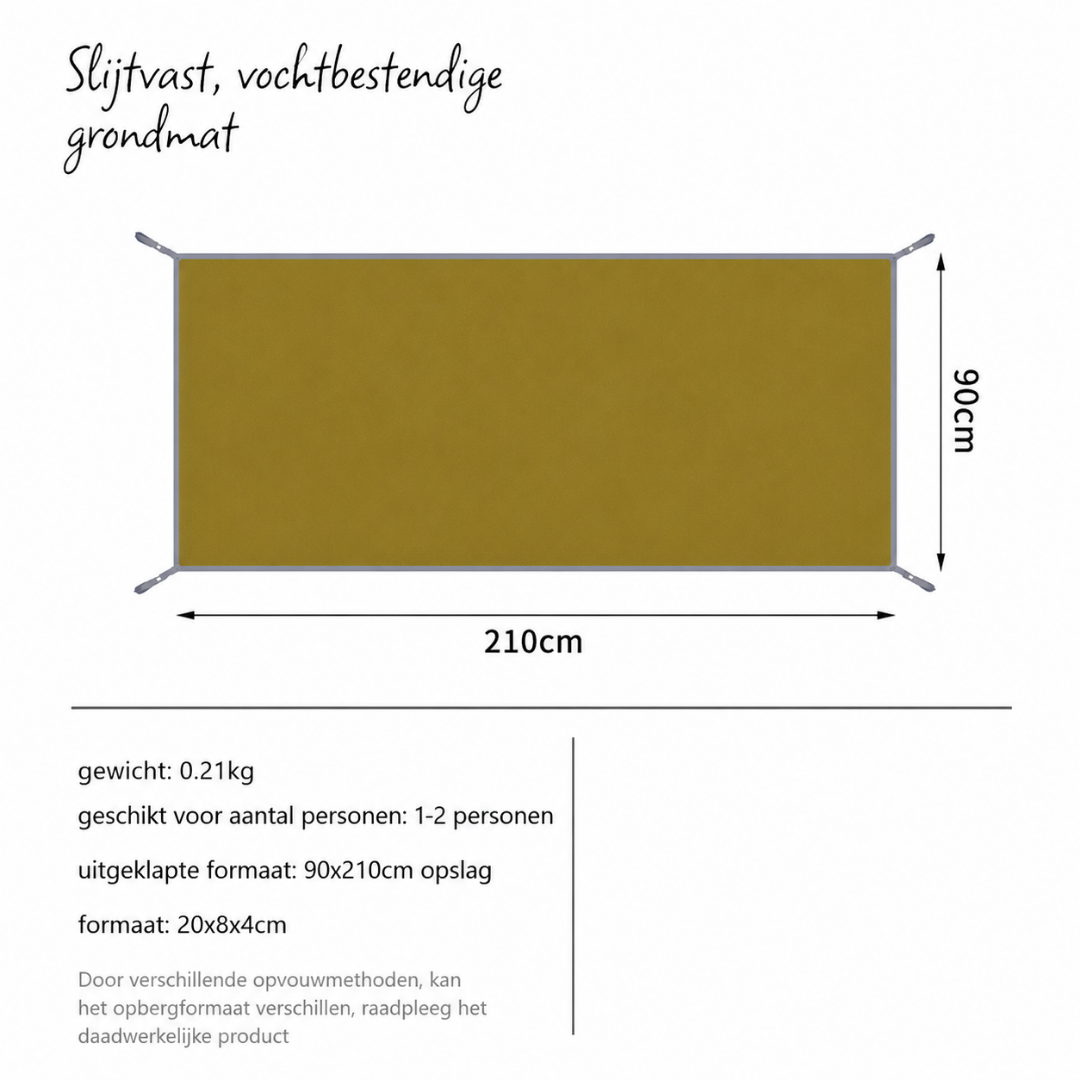 Camping mat - Waterdichte 210D Oxford Grondzeil