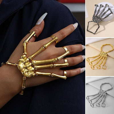 SkeleWrist Halloween Metalen Skelet Handketting