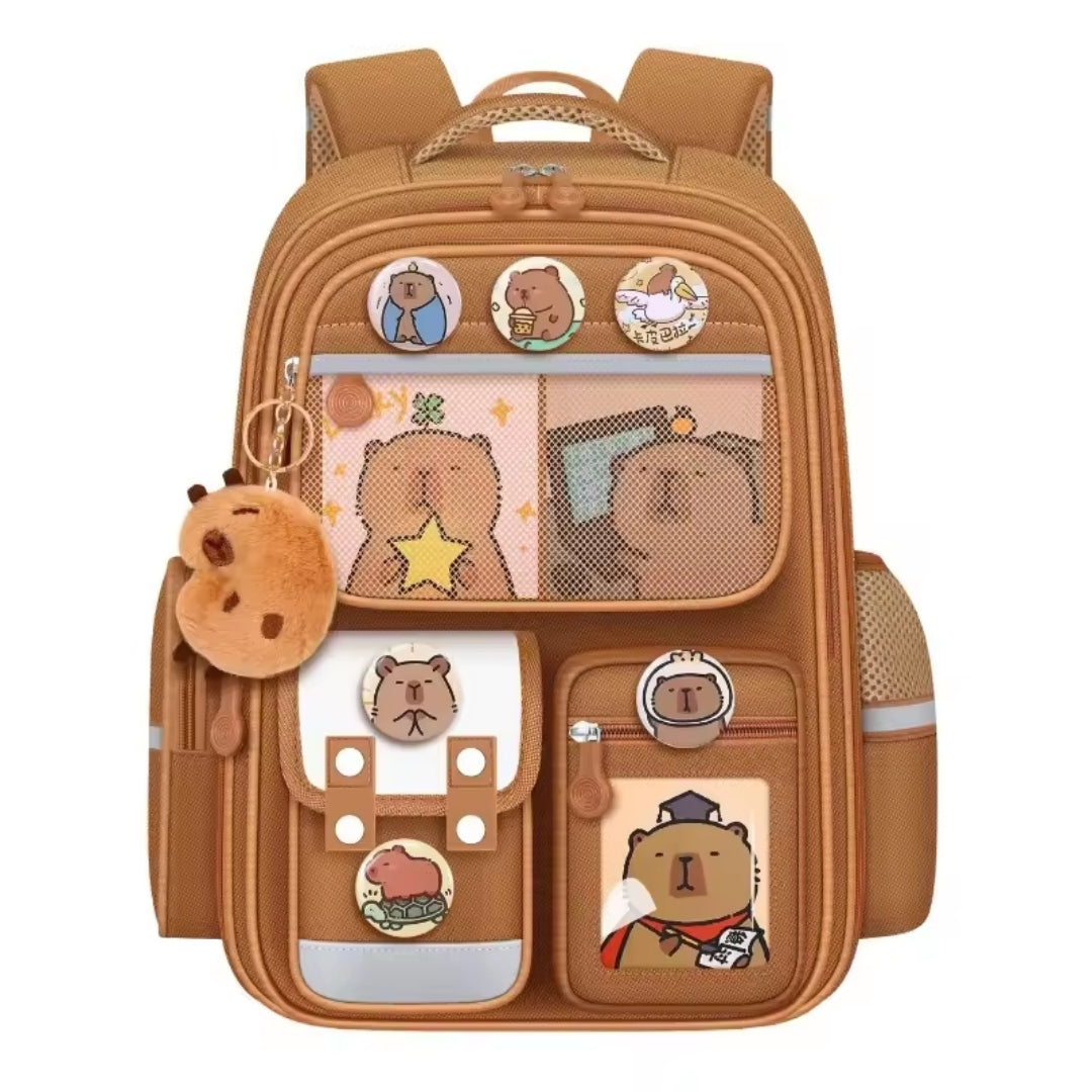 Capybara Rucksack - Wasserdichter Schulrucksack mit großem Fassungsvermögen