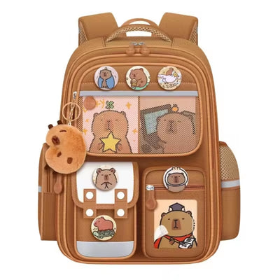Capybara Rugzak - Waterdichte Schoolrugzak met Grote Capaciteit