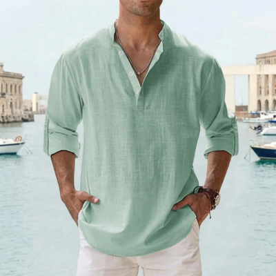 Linnen Blouse - Luchtige Zomerblouse Voor Heren