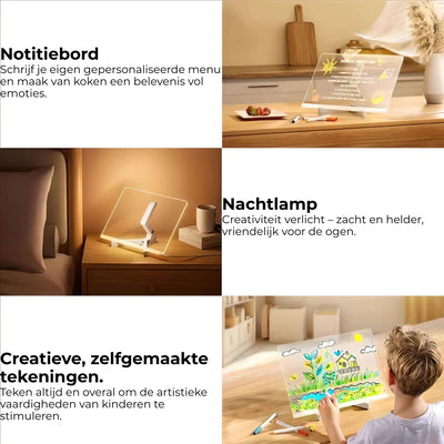 Teken Tablet - LED Tekenbord Met Lichtgevende Stiften