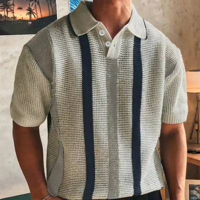 Polo met V-Hals en Korte Mouwen - UrbanEase