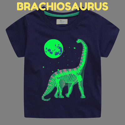 Iconic™ DinoShirt: Kinderen Glow-In-The-Dark T-shirt