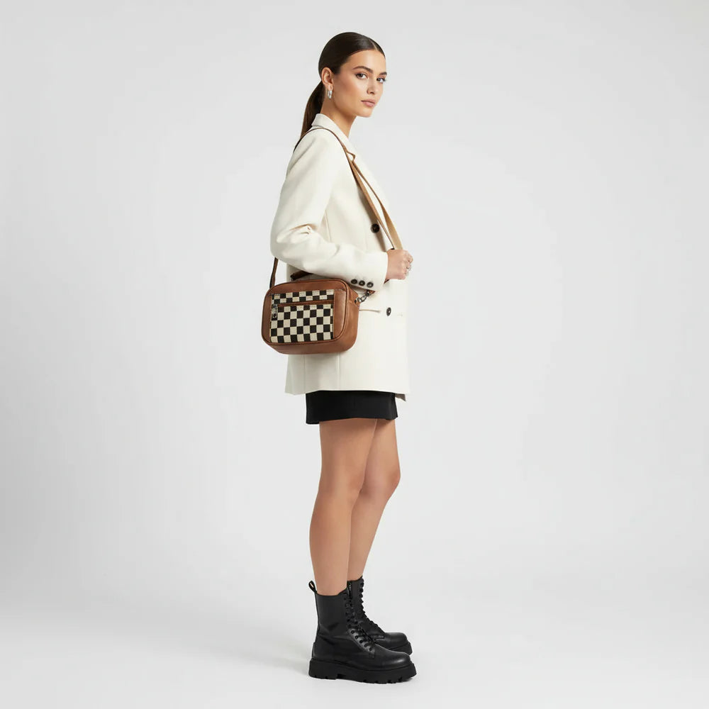Sac à main Elunique - Sac échiquier compact