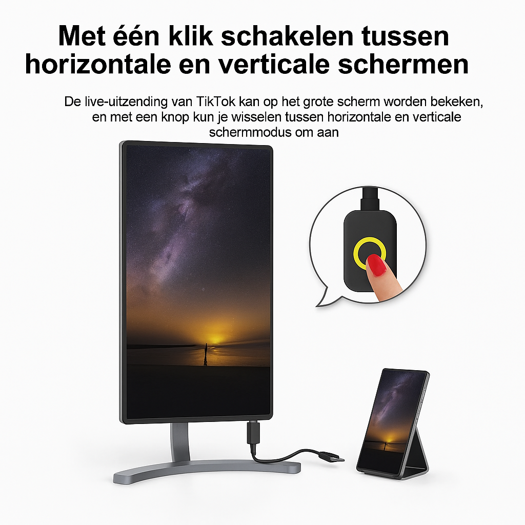 AirCast™ - Draadloze Screen Mirroring Adapter