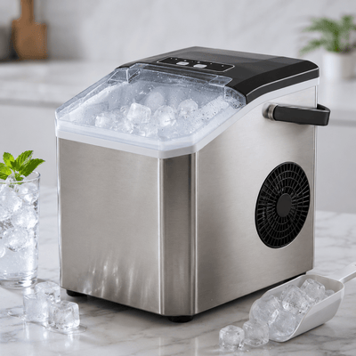 Draagbare ijsblokjesmachine - compact & automatisch