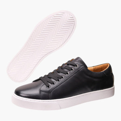 Heren Schoenen - Leren Sneakers met Vetersluiting