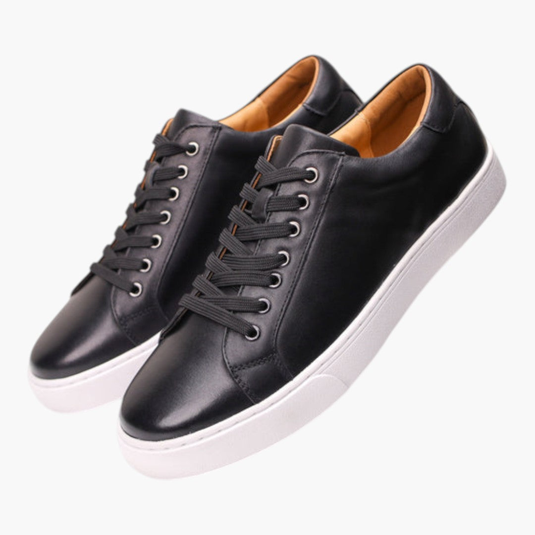 Heren Schoenen - Leren Sneakers met Vetersluiting