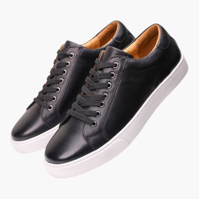 Heren Schoenen - Leren Sneakers met Vetersluiting