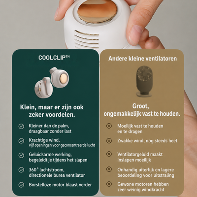 CoolClip™ – Draagbare Ventilator met Klem