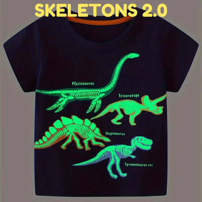 Iconic™ DinoShirt: Kinderen Glow-In-The-Dark T-shirt