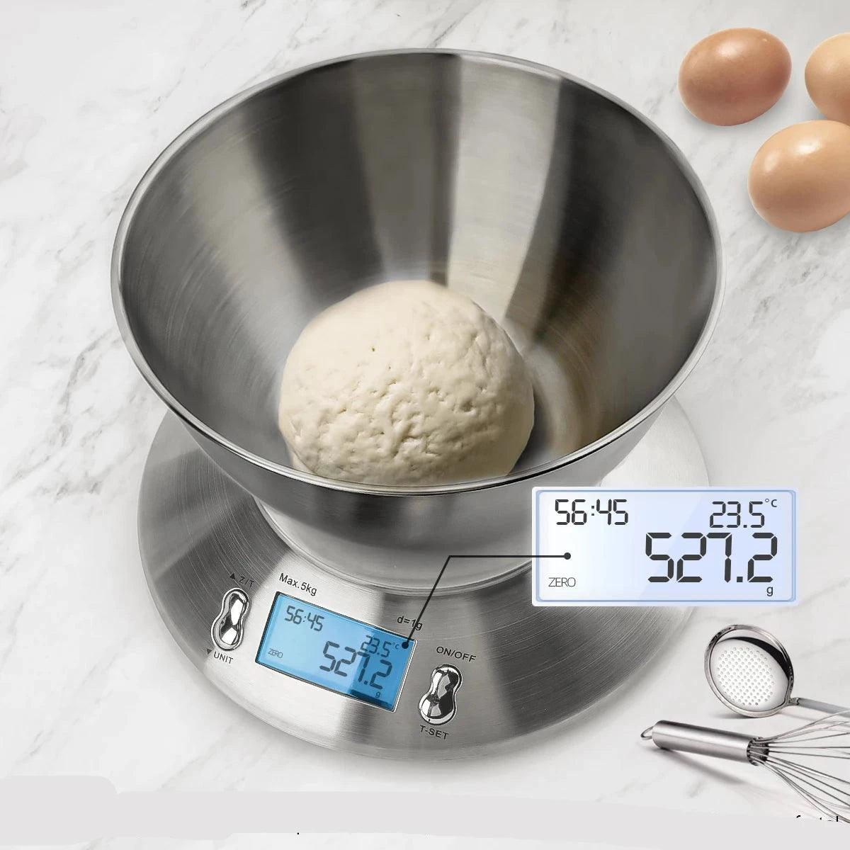 Digitale weegschaal - Keukenweegschaal met Timer - Cookiva