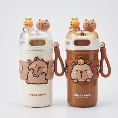 Capybara Drinkfles - Geïsoleerd Met 2 Compartimenten