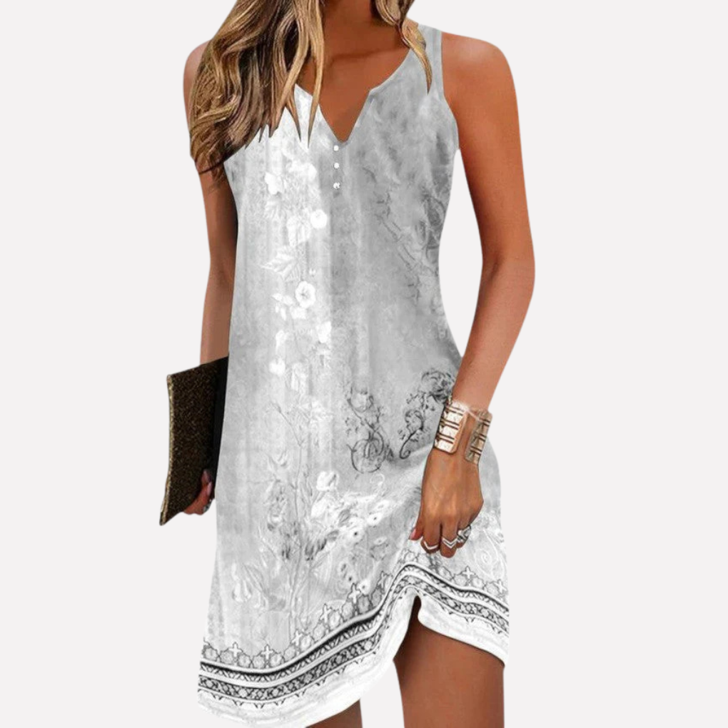 Zomerjurk - Mouwloze Mini Jurk Met Print