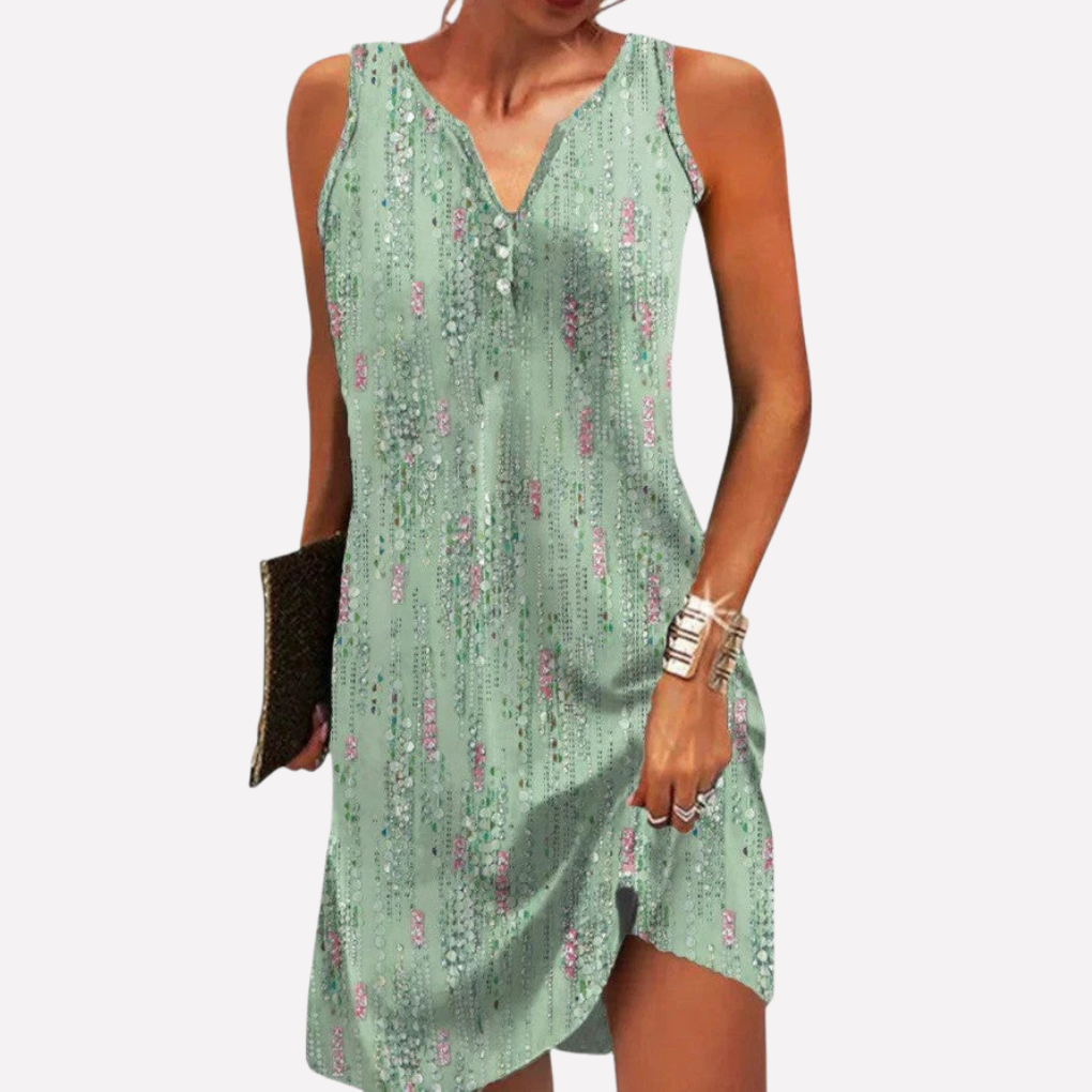 Zomerjurk - Mouwloze Mini Jurk Met Print