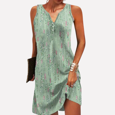 Zomerjurk - Mouwloze Mini Jurk Met Print
