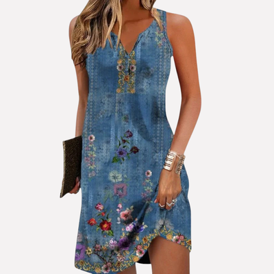 Zomerjurk - Mouwloze Mini Jurk Met Print
