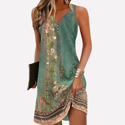 Zomerjurk - Mouwloze Mini Jurk Met Print