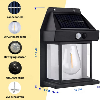 SolaraGlow™  | Wandlamp op Zonne-energie