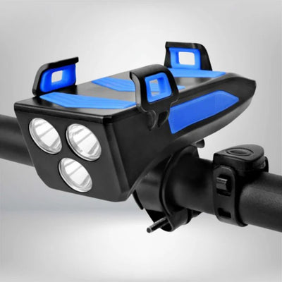 Support de téléphone - Gadget vélo 4-en-1 avec Powerbank & Lumière