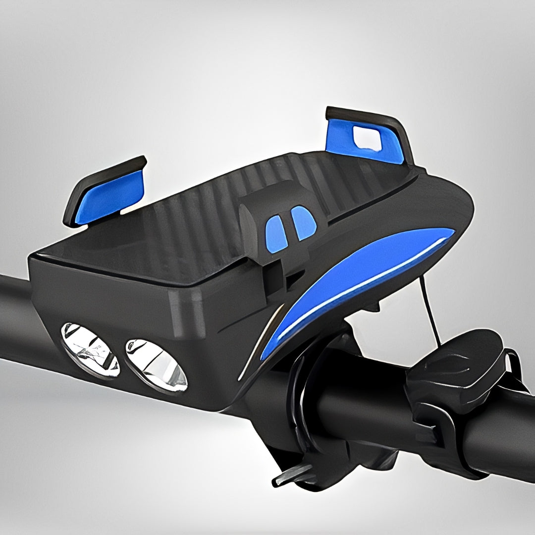 Support de téléphone - Gadget vélo 4-en-1 avec Powerbank & Lumière