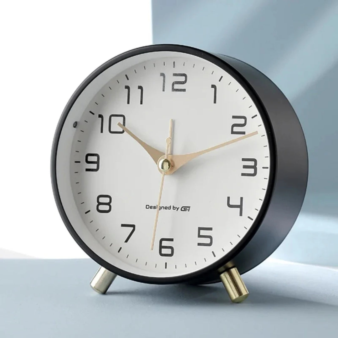 Lumea - Horloge de Table Scandinave avec Mouvement Silencieux