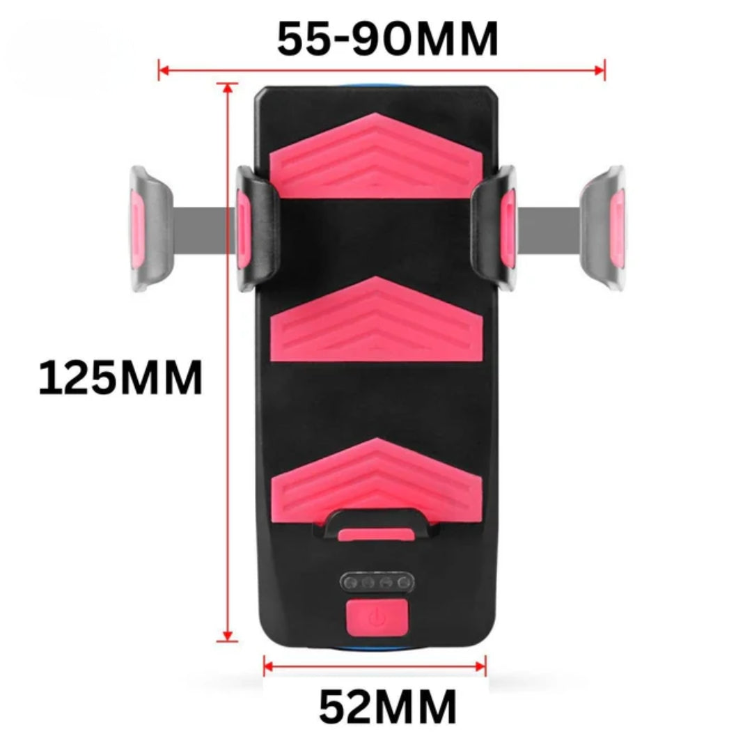 Support de téléphone - Gadget vélo 4-en-1 avec Powerbank & Lumière