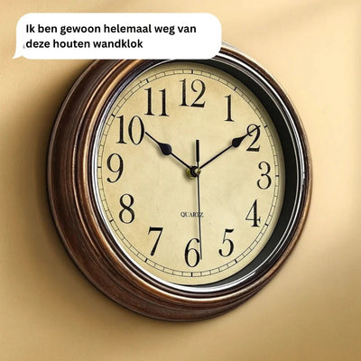 Nordell - Horloge Murale en Bois Élégante à Mécanisme Silencieux
