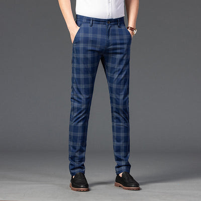 Chino - Geruite Slim Fit Herenbroek - Chris