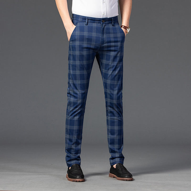 Chino - Geruite Slim Fit Herenbroek - Chris