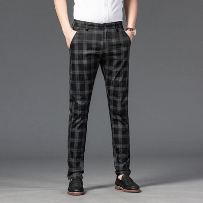 Chino - Geruite Slim Fit Herenbroek - Chris