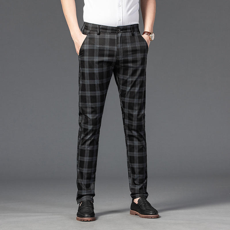Chino - Geruite Slim Fit Herenbroek - Chris