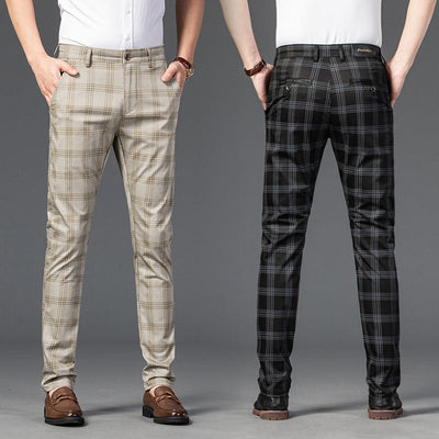 Chino - Geruite Slim Fit Herenbroek - Chris