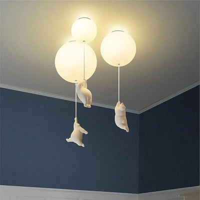 Plafondlamp - Kinderlamp met Beer en Ballon - Cloudino
